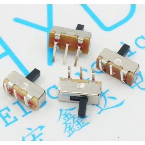 400pcs Toggle Switches SS12D03 2 files toggle switch toggle switch SS12D03 (1P2T) curved feet without tripod mounting foot
