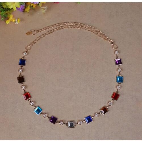 Accessories Belly Dance Waist Chain Colorful Rhinestones Oriental Belly Dance Costumes Set Accessories Hip Chain