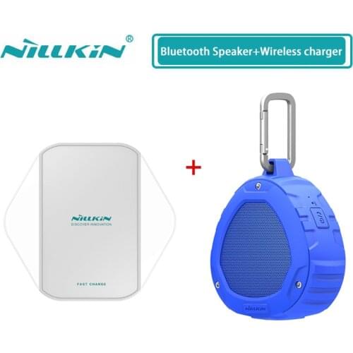 QI Wireless Charger for iPhone X Xs Max XR Nillkin Magic Cube Qi Wireless Charging + S1 Bluetooth Wireless Speaker