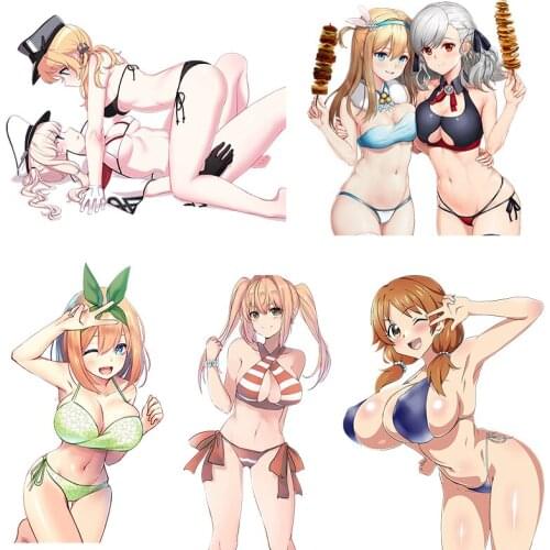 Three Ratels bikini girl lovely Sexy girls PVC Anime sticker for car hood laptop motor gift home decora decals