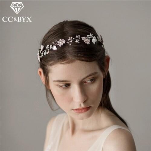 CC wedding jewelry hairbands headbands for bridal engagement hair accessories simple pink small flower shape party beach O362