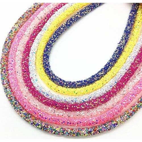 Jewelry Making Findings 6mm Sequin Cord Round Rubber Glitter Tube for DIY Sandals Bracelet Garment Collar Accessory Craft 10yads