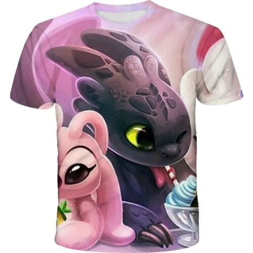 Harajuku T Shirt Women Men Disney Film Kawaii Anime Cartoon Graphic T-shirts Summer Streetwear