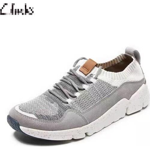 Clark Mens Shoes Classic Three-Flap Sneakers TriActive Knit Mesh Shoes Mens Fashion Super Light Shoes