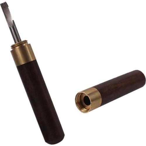 LMDZ 17cm Leather Edge Beveler Skiving Beveling Knife Cutting Hand Craft Tool with Wood Handle DIY Tools