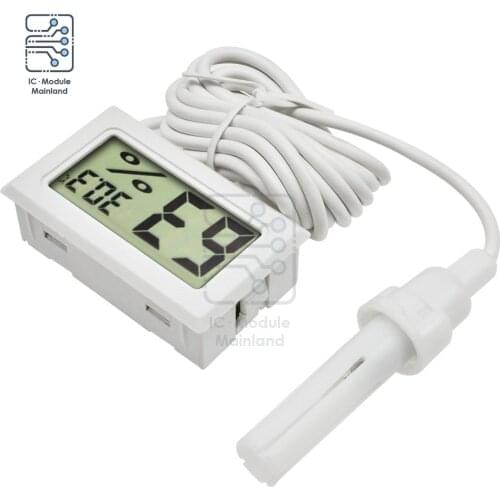 Mini LCD Digital Display Thermometer Hygrometer Module White Professional With Probe Humidity Temperature Meter Indoor Digital