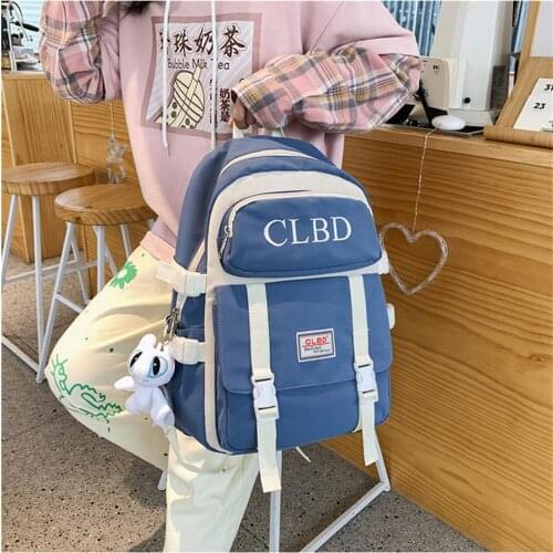2021 Fashionable Korea Style Oxford Waterproof School Bags 5 Grade Casual Backpack Women For Teenage Girls Travel