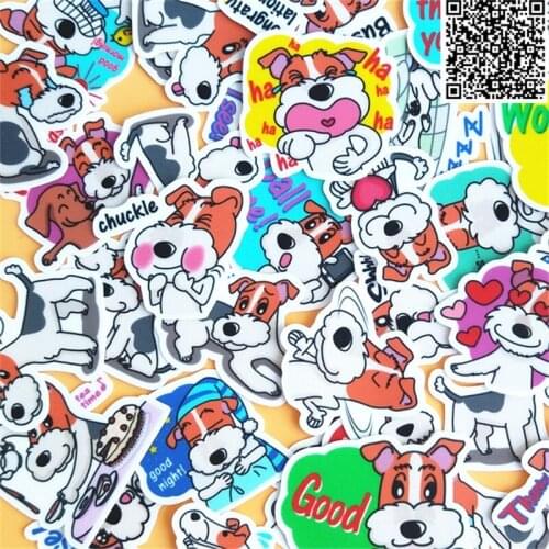 40 pcs Anime dog expression stickers for Home decor on phone book macbook laptop sticker decal fridge skateboard doodle toy