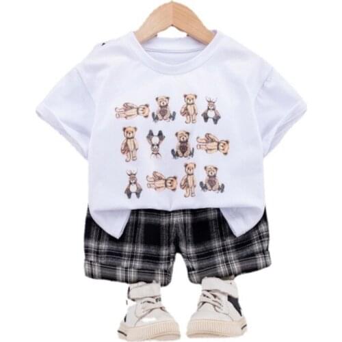 New Boys Clothing Summer Newborn Baby Girl Clothes Children Cartoon Sport T-Shirt Shorts 2Pcs/Set Infant Costume Kids Tracksuits