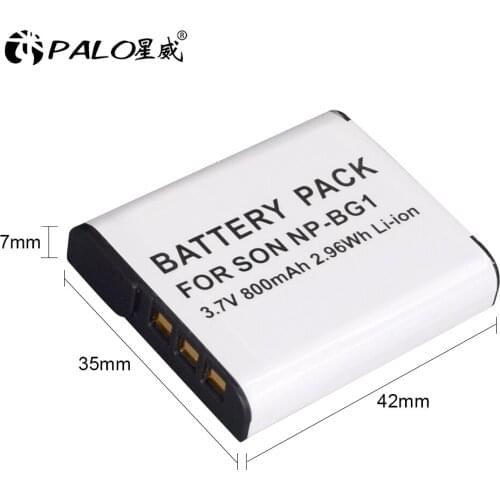 For PALO 3.7V NP BG1 NP-BG1 800mAh Digital Camera Battery for Sony Cyber-shot DSC-H7 DSC-H9 DSC-H10 DSC-H20 DSC-H50 Camera Batte