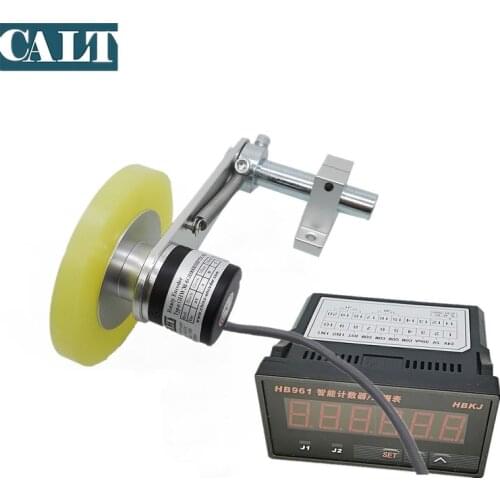 CALT 38mm NPN Output Wheel Incremental Rotary Encoder Wheel Perimeter 200mm GHW38 with Digital Display HB961 Cheap China Encoder