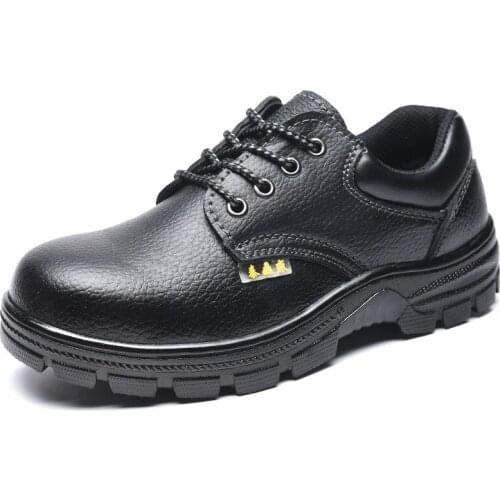 Plus Size 35-47 Genuine Leather Work Safety Shoes Men Steel Toecap Steel Insole Waterproof Dustproof Anti-static Safety Boots