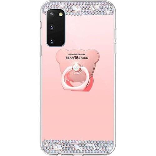 Luxury Glitter Diamond Mirror Case For Huawei Y8P Y7P Y6P Y5P 2020 Y5 Y6 Y7 Y9 Prime 2019 P Smart Plus Z 2019 P Smart 2021 Funda