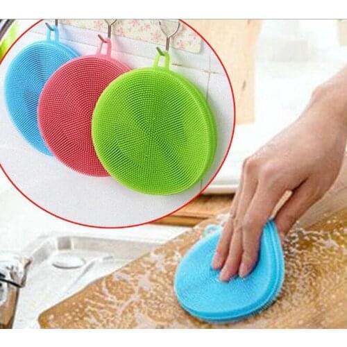 Silicone Kitchen Dish Washing Brush Inexhaustible (2 Pcs)