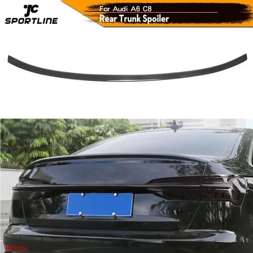 Carbon Fiber Rear Trunk Spoiler for Audi A6 C8 2019 2020 3 Styles Rear Trunk Boot Lip Wing Spoiler Lip