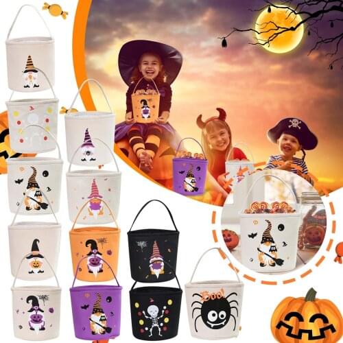 Halloween Candy Bags Kids Trick Or Treat Party Dessert Gift Bag Cartoon Pumpkin Ghost Happy Halloween Party Decor 2021