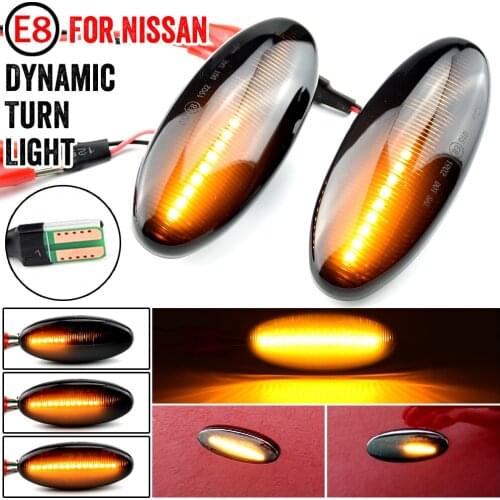For Nissan Navara D22 NP300 1998-05 Datsun Frontier Fiera PickUp Terrano Skystar LED Dynamic Turn Signal Light Side Marker Lamp
