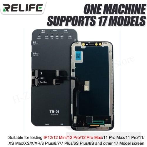 RELIFE TB-01 Test Box Testing display touch original color 3D for IPhone 12/12Pro/12ProMax/12Mini 17 models LCD Screen Reparing