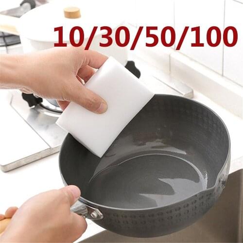 100*60*20 mm 100 pieces Magic Eraser Kitchen Washing Cleanning White Melamine nano Sponge Household Tools