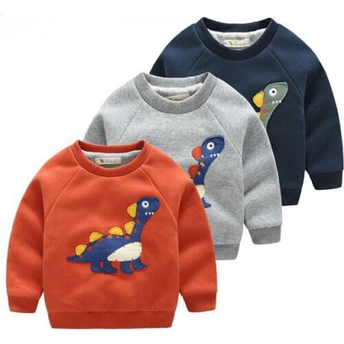 2019 New Winter Kids Thick cotton Coat Fashion Cartoon Monster Jacket sweatshirts Baby Boys girl Outerwear Warm children clothes