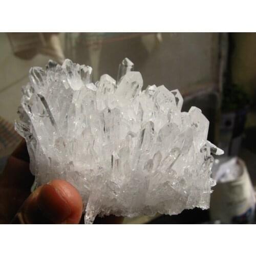 530g clear natural rock quartz crystal cluster original