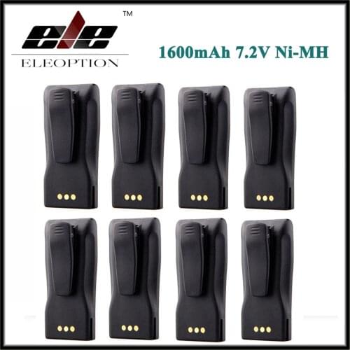 8 PCS Eleoption Ni-MH 1600mAh 7.2V NNTN4496 NNTN4851 Battery for MOTOROLA CP040 CP150 CP160 PR400