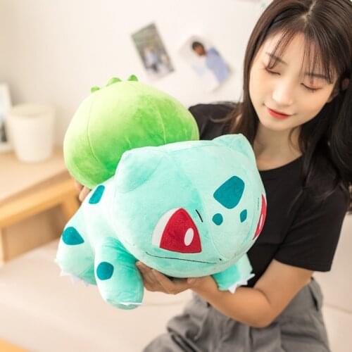 Anime peripheral Pokemon Bulbasaur Plush Toys kawaii room decor Stuffed Dolls Sofa cushion Gifts For Children