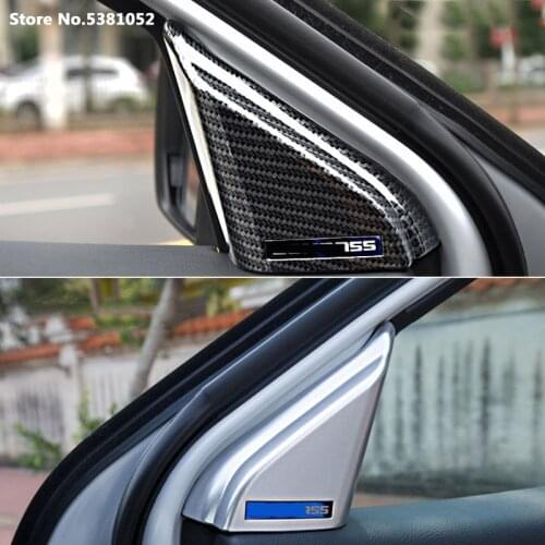 Car Sticker For Jeep Compass 2017 2018 2019 2020 Interior A Pillar Window Post Speaker Triangle Protector Carbon Fiber Trim