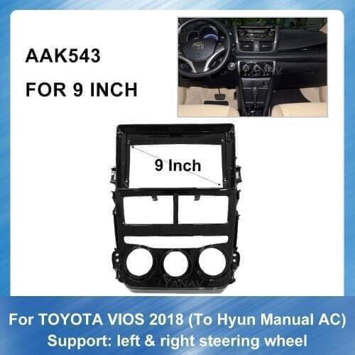 Car Radio Dash GPS Navigation Panel For-Toyota Vios 2018 9 Inch Car Stereo Receiver Panel Mounting Dash Installation Frame Trim