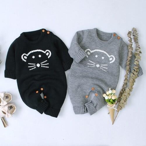 Baby Rompers Knitted Long Sleeve Onesie Newborn Baby Boys Girls Jumpsuits Autumn Winter Toddler Children Romper