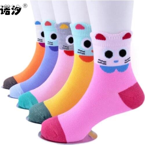 Baby boys socks boys cotton winter spring sock children cartoon cute Meias girls princess sport clothes school 5 pair/lot 1-12T