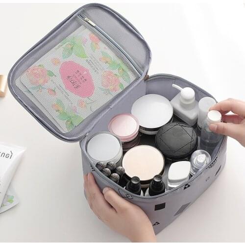 Women Waterproof Cosmetic Bag Multifunctional Portable Large-capacity Cosmetic Bag Travel Storage Bag Makeup CaseBath Kit Bag
