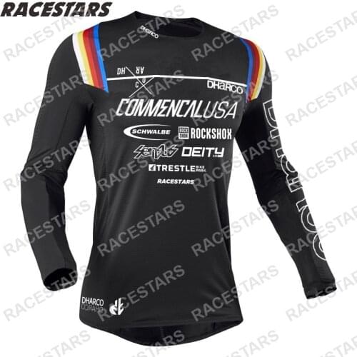 DHaRCO Motocross Jersey Downhill Short Sleeve MTB Jersey MX BMX Racing Off Road DH Mountain Bike Cycling Jersey Roupa Ciclismo