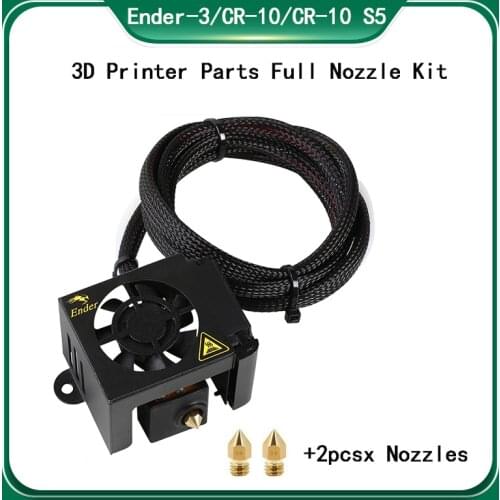 Original Creality Ender-3 Max Assembled Full Extruder Hotend Kit Double Cooling Fan with 0.4mm Nozzle Aluminum Heating Block