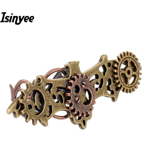 ISINYEE Fashion Angel Wings Adjustable Steam Punk Rings For Women Girls 2017 Vintage Retro Steel Steampunk Jewelry Bague Femme