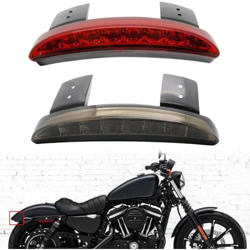 Red/Smoked Lens Rear Stop LED Tail Light Brake For Motorcycle Bobber Chopper Cafe Racer