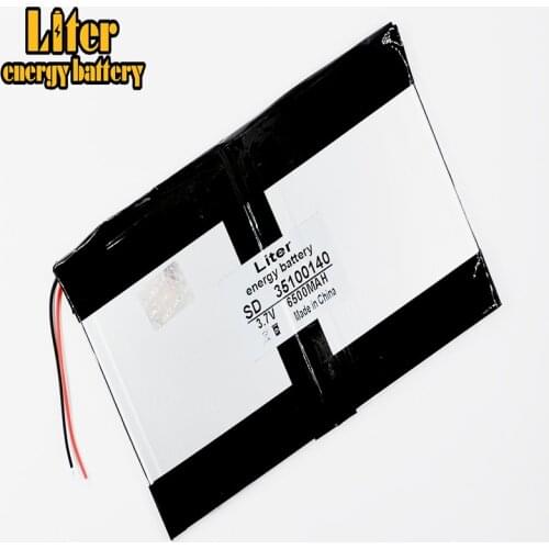 3.7V 6500mAH (polymer lithium ion battery) Li-ion battery for tablet pc 9.7 inch 10.1 inch speaker 35100140