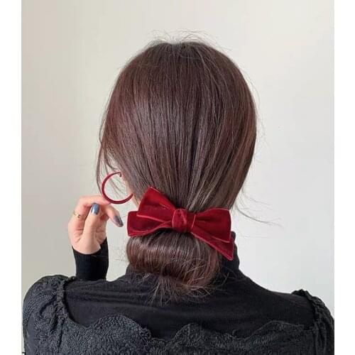 Fashion Ball Head Hair Tools Headwear Pan Head Lazy Fluffy Tool Elegant Barrette Bow Temperament Hair Bow Plush Hair Accessories