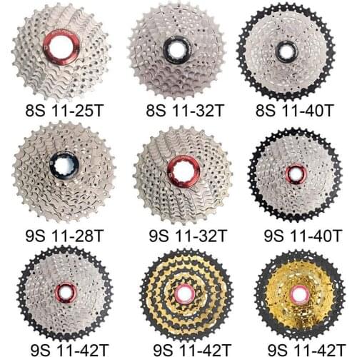 MTB Bicycle Freewheel 8S/9S/10S 11-25 28 32 40 42 50T Mountain Road Bike Cycling Flywheel Cassette Sprocket On For Sram Bike