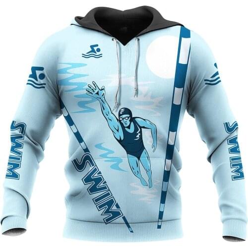 Swim Art 3D Full Printed Mens Hoodies Unisex Fashion Sweatshirt Harajuku Style Jacket DY172