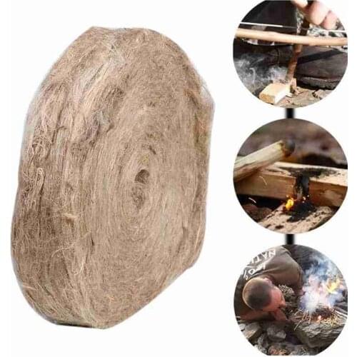 Pack Tinder Outdoor Jute Jute Silk Outdoor Fire Kindling Drilling Wood Tinder Oil Silk Sucker Bird Nest Handmade Cage