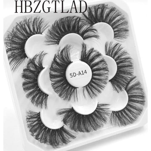 New Makeup 25mm Eyelashes 3D Mink Lashes Fluffy Soft Wispy Volume Natural long Cross False Eyelashes Eye Lashes Reusable Eyelash