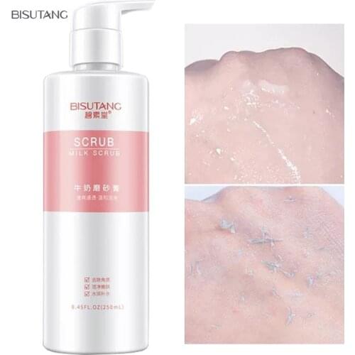 Exfoliating Body Scrub Milk Whitening Facial Cleansing Gel Brighten Moisturizing Nourishing Skincare Products Scrubs 250ml M