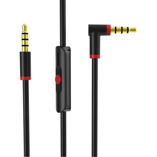 Replacement Monster Audio Cable + Inline Remote/Microphone for Monster NCredible N-Ture, ROC/iSport Freedom, DNA/DNA PRO 2.O/ DJ