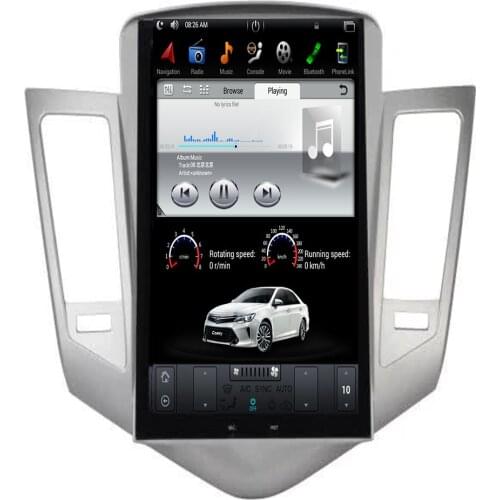 Tesla Style Android 9.0 Car Radio GPS Navigation DVD Player Stereo Headunit for Chevrolet Cruze 2009-2013 2 Din CarPlay OBD WIFI