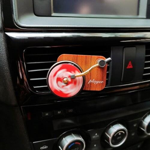 Vintage Record Player Car Perfume Air Freshener Spin Phonograph Car Air Vent Clip Auto Accessories Interior Aromatherapy Clip