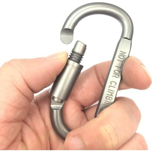 1/2/5/10pc D Shape Outdoor Camping Equipment Aluminum Alloy Carabiner Mountaineering Equipment Key Chain Survival Kit Lock Tool