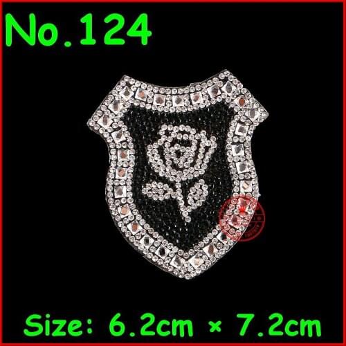 1 pcs Rose Skull Hot fix Rhinestones Beads Motif Iron On Patches Crystal Jewelry For Kids Women Wedding Clothes Dress T-Shirt