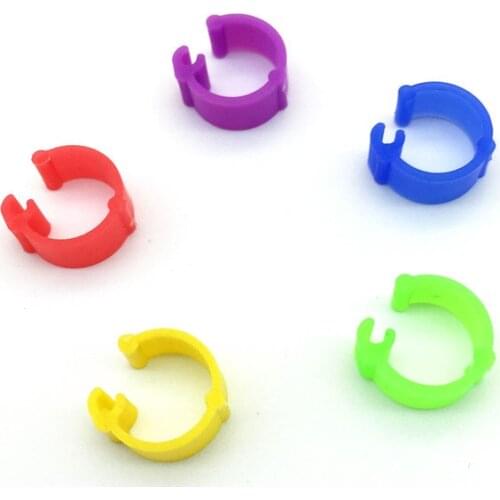 5 colors * 100 pcs Bird foot ring 8 mm Pigeon Chicken rings Snap-foot ring Bird equipment wholesale