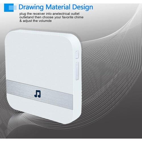 GUUDGO 433MHz Wireless doorbell wireless ring door bell Smart Video Doorbell Chime Indoor ringbell 10-110dB Music Receiver